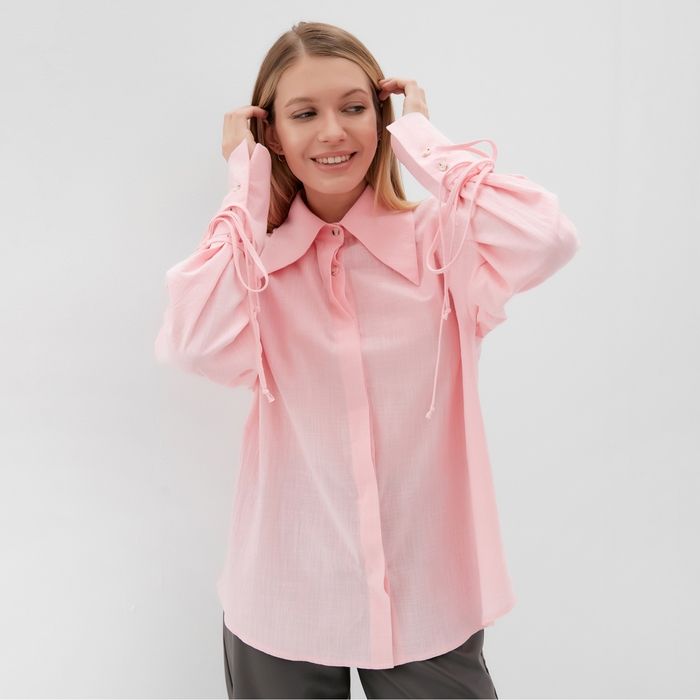 Рубашка женская MINAKU: Casual Collection цвет розовый, р-р 42