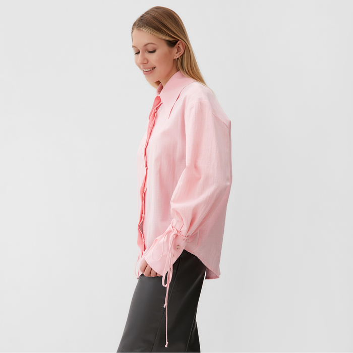 Рубашка женская MINAKU: Casual Collection цвет розовый, р-р 50