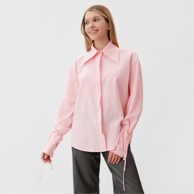 Рубашка женская MINAKU: Casual Collection, размер 52, розовый