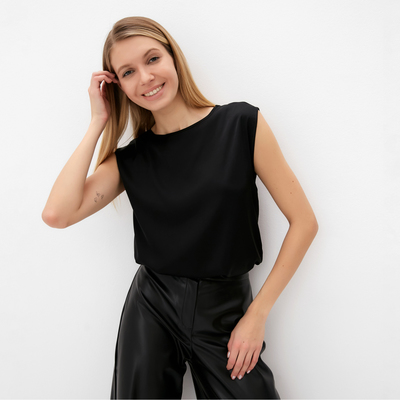 Майка женский MINAKU: Casual Collection, размер 50, чёрная