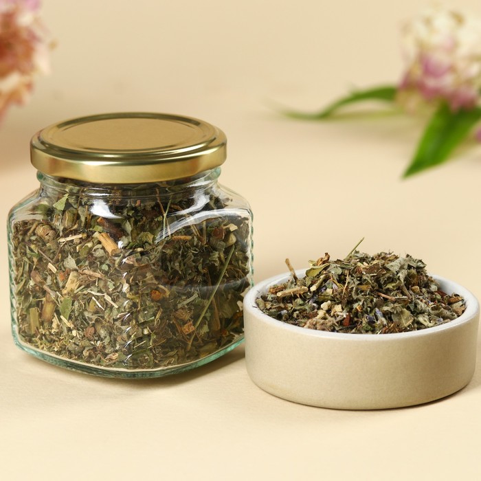 Набор «Расцветай от счастья»: чай травяной 25 г., крем-мёд с абрикосом 120 г. - фото 1877065620