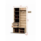 Прихожая Одри, 1001х350х2000, Дуб делано/Венге - фото 23587052