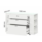 Комод Одри, 1302х430х840, Белый - фото 23587056