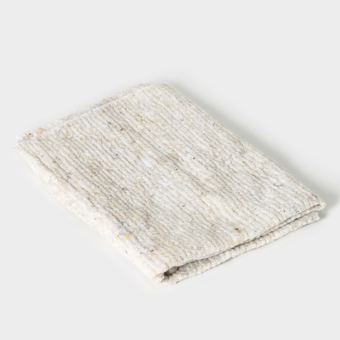 Салфетка - тряпка хозяйственная Доляна, 50×60 см, плотность 180 г/м, строчка 2,5 мм, с оверлоком, белая