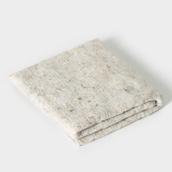 Салфетка - тряпка хозяйственная Доляна, 60×80 см, плотность 180 г/м², строчка 2.5 мм, с оверлоком, белая - Фото 1