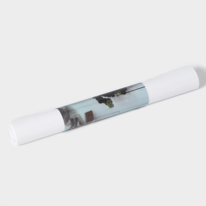 Коврик противоскользящий LaDо́m Elegiam, 30×90 см, цвет белый