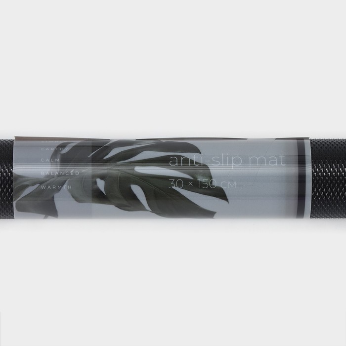 Коврик противоскользящий LaDо́m Elegiam, 30×150 см, цвет чёрный