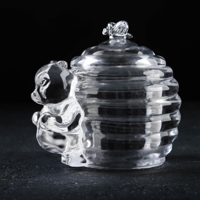 УЦЕНКА Баночка для меда и варенья "Медвежонок" 200 мл, 11,5х9,3 см - Фото 1