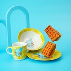 УЦЕНКА Набор детской посуды «Слонёнок», 3 предмета, кружка 230 мл, миска 400 мл, тарелка 10323207