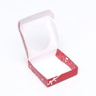 Подарочная коробка с окном, красная "с праздником" 11,5 х 11,5 х 3 см - Фото 6