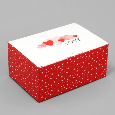 Коробка подарочная складная, упаковка, «Love», 22 х 15 х 10 см