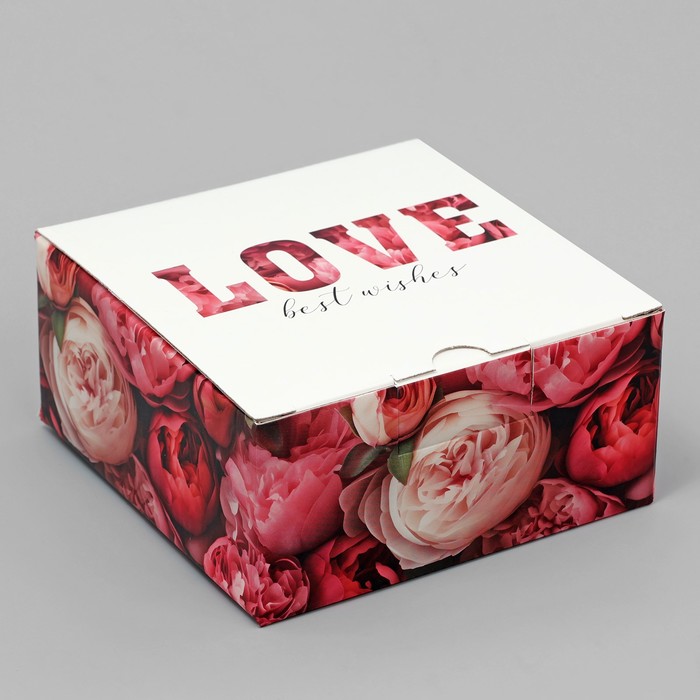 Коробка подарочная складная, упаковка, «Love», 15 х 15 х 7 см - Фото 1
