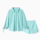 Комплект женский (блузка, шорты) MINAKU: Casual Collection цвет мятный, р-р 42 - Фото 7