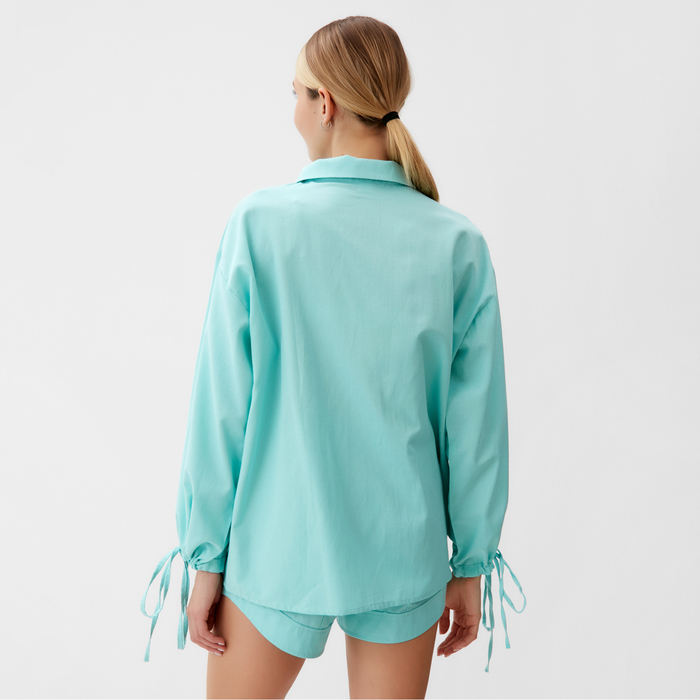 Комплект женский (блузка, шорты) MINAKU: Casual Collection цвет мятный, р-р 46