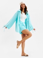 Костюм женский: блузка, шорты, MINAKU: Casual Collection, мятный, размер 48 - Фото 5
