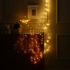 УЦЕНКА Гирлянда «Конский хвост» 20 нитей по 2 м, IP20, серебристая нить, 400 LED, свечение тёплое белое, 12 В - Фото 6