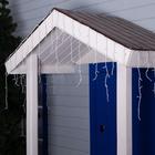 УЦЕНКА Гирлянда «Бахрома» 4×0.6 м, IP44, белая нить, 180 LED, свечение бело-синее, мигание, 220 В - Фото 6