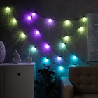УЦЕНКА Умная гирлянда «Нить» 6 м с насадками «Пузырьки», IP20, тёмная нить, 20 LED, свечение RGB, USB - Фото 8