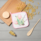 Прихватка «Этель. Тюльпаны», 19×19 см, саржа,100% хлопок, ватин 250 г/м² - Фото 5