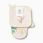 Набор кухонный Этель «Хлопок», варежка-прихватка 20×28 см, прихватка 19×19 см,100% хлопок - Фото 6