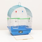 Клетка для птицукомплектованная Bd-1/3c, 30 х 23 х 39 см, синяя - Фото 3