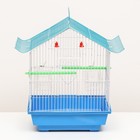Клетка для птиц укомплектованная Bd-1/1d, 30 х 23 х 39 см, голубая - Фото 8