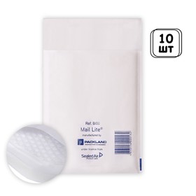Набор крафт-конвертов с воздушно-пузырьковой плёнкой Mail lite B/00, 12 х 21 см, 10 штук, white