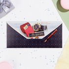 Конверт для денег "Поздравляем!" синий фон, ручка, 8,3х16,7 см (комплект 10 шт) - фото 23608651