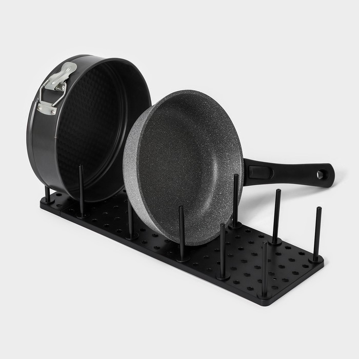 Органайзер для ящиков с регулировкой размера, 45×15×10 см, чёрный - Фото 1