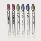 Гель лак для ногтей «Хамелеон», кошачий глаз, трехфазный, 8 мл, LED/UV, сиреневый, голубой (09) - Фото 10