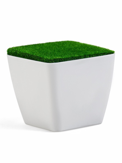 Флористическое кашпо «Аксель», 7×7×6 см, пластик, белое