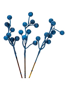 Набор декоративных штекеров «Ягодки», 20×4×4 см, 3 шт., синий  (артикул 9943567)  большой выбор товаров оптом и в розницу по низким ценам с доставкой