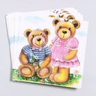 Салфетки бумажные «Медвежата», 33х33 см, набор 20 шт - фото 11984908