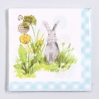 Салфетки бумажные на пасху «Серый кролик», 33×33 см, набор 20 шт. - Фото 4