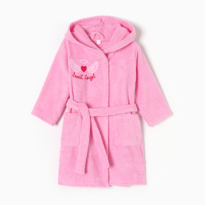 Халат махровый детский Sweet angel р-р 30 (98-104 см), розовый - Фото 1