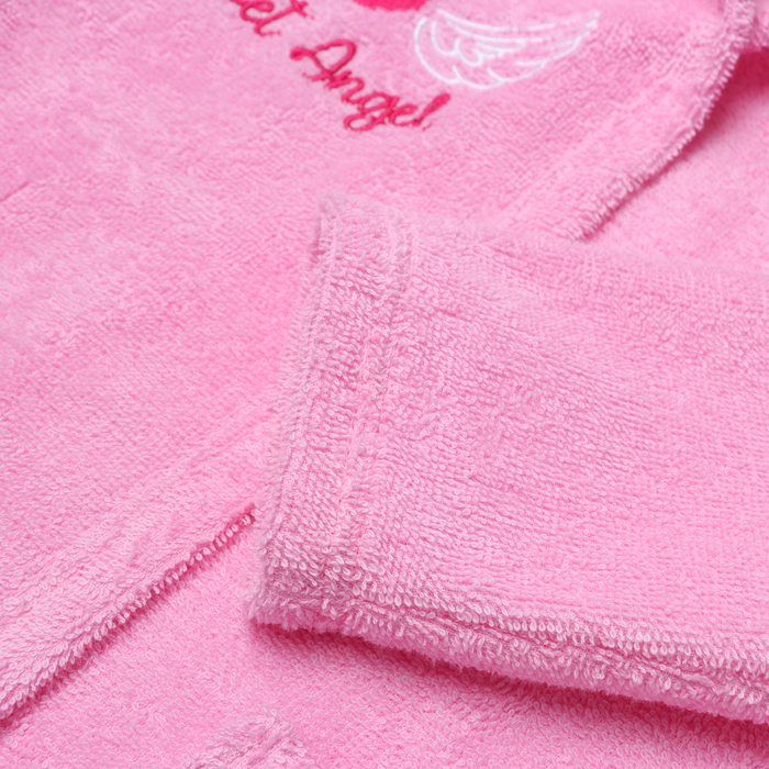 Халат махровый детский Sweet angel р-р 32 (110-116 см), розовый - фото 1908019966