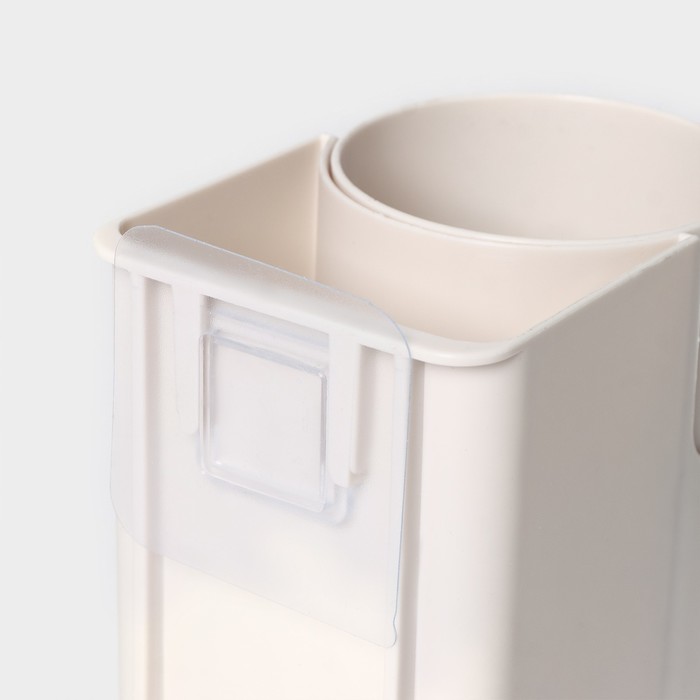 Подставка для ванных и кухонных принадлежностей, 11×8×9,5 см, цвет белый - фото 1887427616