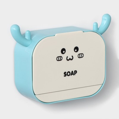 Мыльница «Барашек», пластик, 15.5×10.5×4 см, голубая