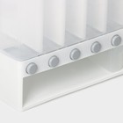 Контайнер - дозатор для хранения сыпучих, 6 ячеек, 39×14,5×32 см, цвет белый - фото 4416303
