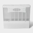 Контейнер с дозатором для хранения сыпучих продуктов, 6 ячеек, 39×14.5×32 см, белый - Фото 9