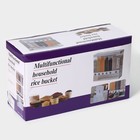 Контейнер с дозатором для хранения сыпучих продуктов, 6 ячеек, 39×14.5×32 см, белый - Фото 11