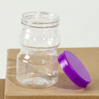 Банка для хранения «Изящная», с крышкой, пластиковая ёмкость, основа для творчества и декора, размер 6.5×3.5×3.5 см, цвета МИКС - Фото 2