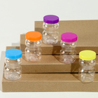 Банка для хранения «Изящная», с крышкой, пластиковая ёмкость, основа для творчества и декора, размер 6.5×3.5×3.5 см, цвета МИКС - Фото 4