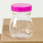 Банка для хранения «Округлая», с крышкой, пластиковая ёмкость, основа для творчества и декора, размер — 6.4×4×4 см, цвета МИКС - Фото 1