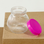 Банка для хранения с крышкой, пластиковая ёмкость, основа для творчества и декора, размер — 5.5×5.5×5.5 см, цвета МИКС - Фото 2