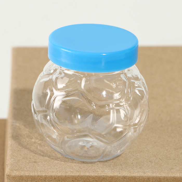 Банка для хранения «Рельефная», с крышкой, пластиковая ёмкость, основа для творчества и декора, размер — 5×5×5 см, цвета МИКС - Фото 1