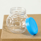 Банка для хранения «Рельефная», с крышкой, пластиковая ёмкость, основа для творчества и декора, размер — 5×5×5 см, цвета МИКС - Фото 2