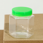 Банка для хранения «Многогранная», с крышкой, пластиковая ёмкость, основа для творчества и декора, размер — 5×4×4 см, цвета МИКС - Фото 1