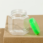 Банка для хранения «Многогранная», с крышкой, пластиковая ёмкость, основа для творчества и декора, размер — 5×4×4 см, цвета МИКС - Фото 2