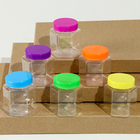 Банка для хранения «Многогранная», с крышкой, пластиковая ёмкость, основа для творчества и декора, размер — 5×4×4 см, цвета МИКС - Фото 3